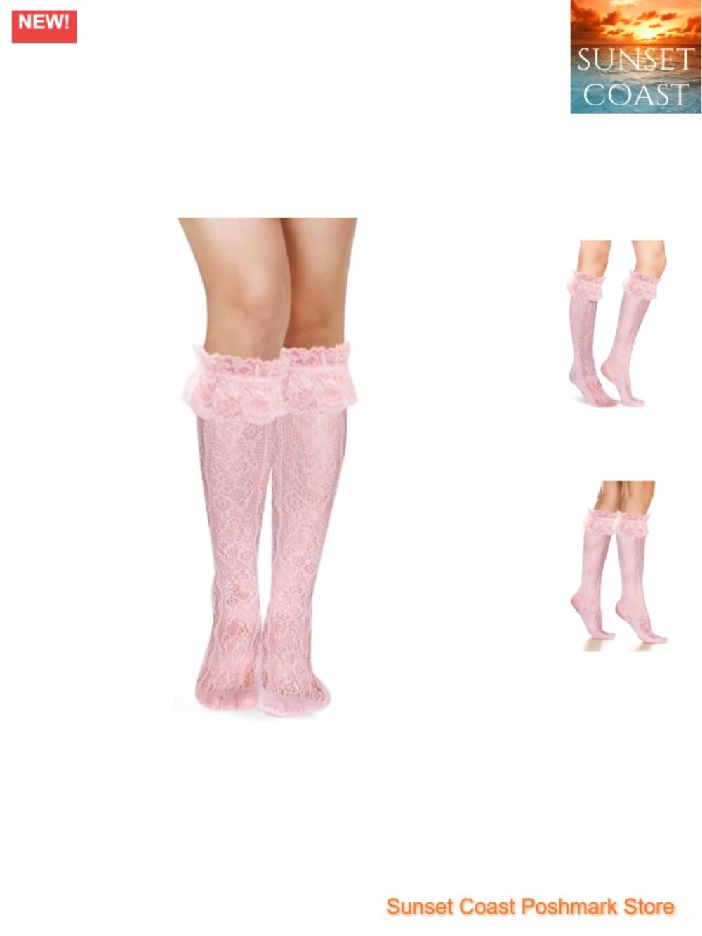 Lace Knee High Socks Fishnet Mesh Stockings
